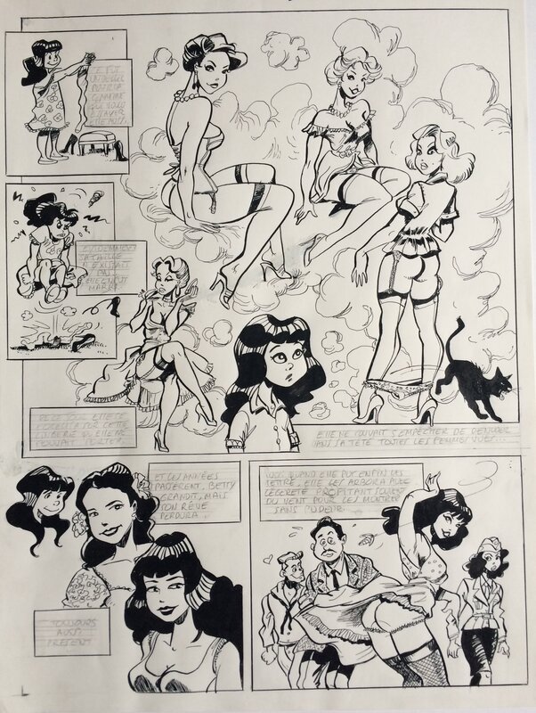 Bettie page par Jaap De Boer - Planche originale