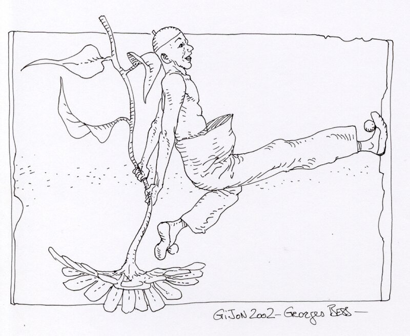 La fleur by Georges Bess - Original Illustration