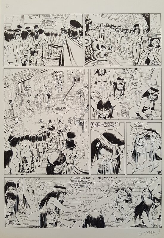 Jean-Yves Mitton, Quetzalcoatl tome 2 planche 24 - Planche originale