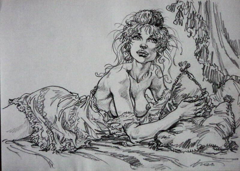 Kas, La fille de Paname - dessin inédit - Illustration originale