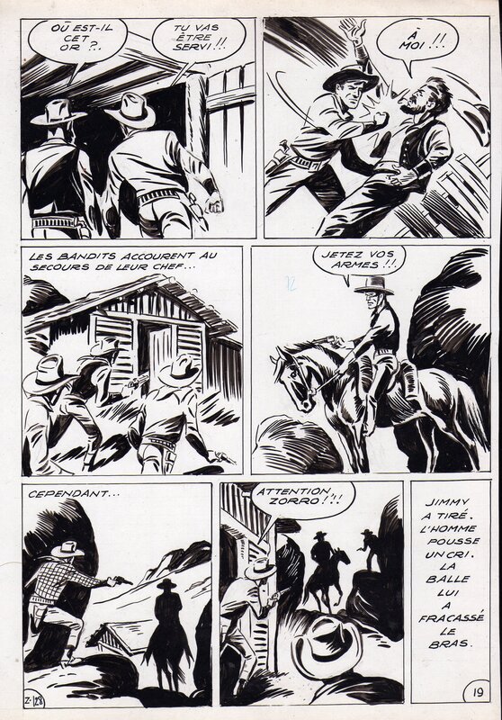 André Oulié, Zorro, 2ème série, n°128 pl. 19, SFPI, - Comic Strip