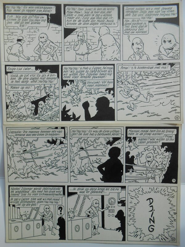 Oncle Zigomar par Bob De Moor - Planche originale