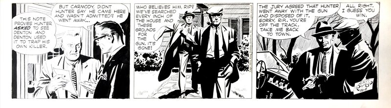 Alex Raymond, Rip Kirby - Strip du 10/8/1953 - Planche originale