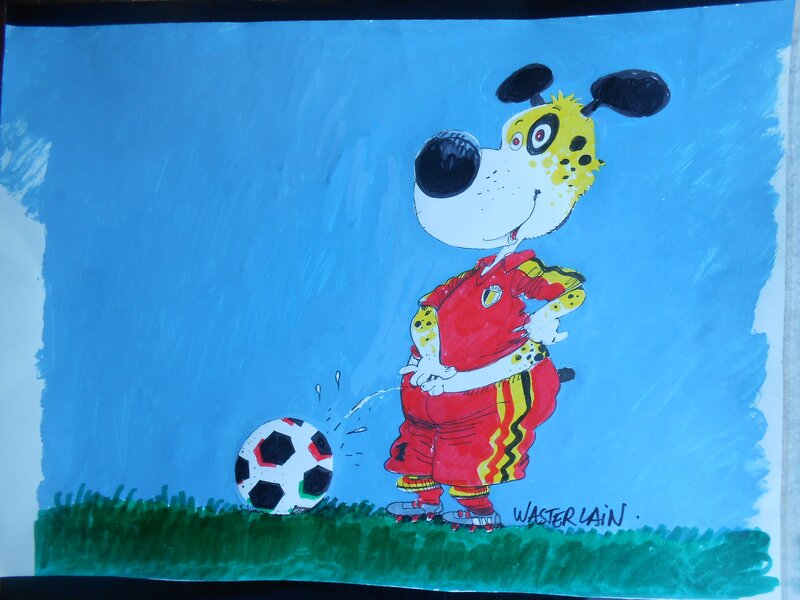 Marc Wasterlain, Ratapoil Diable rouge - Illustration originale