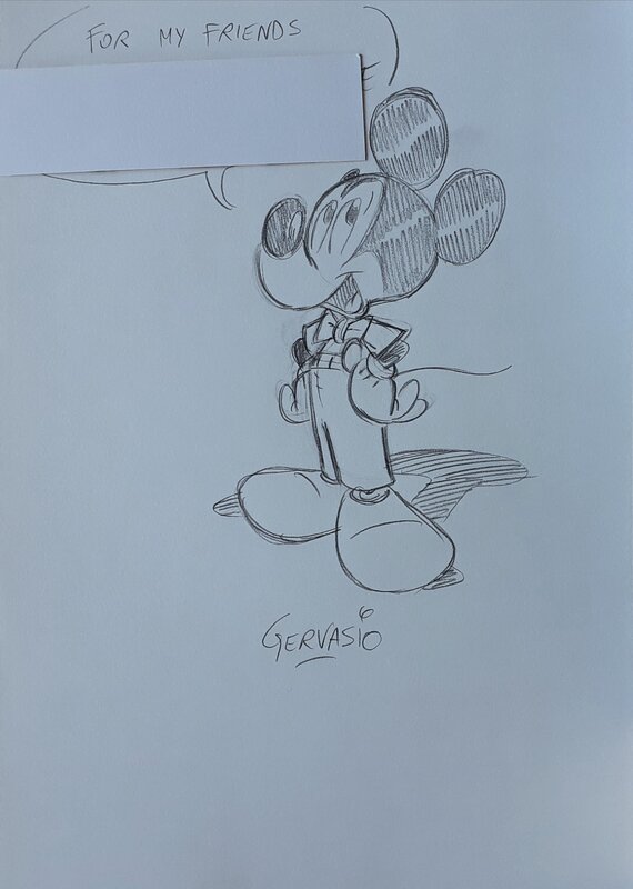 Topolino par Marco Gervasio, Walt Disney - Dédicace
