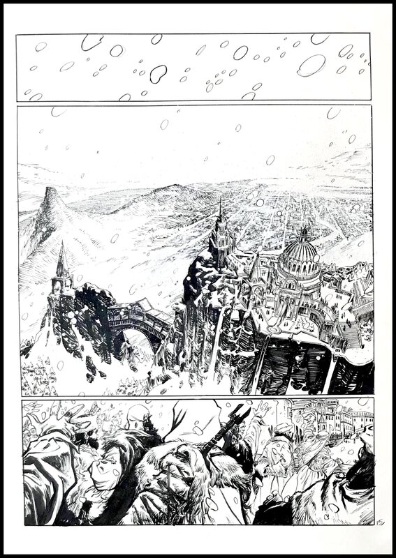 Robin Recht, Julien Telo, Elric T3 - Dhakos, La cité aux mille flèches - Planche originale