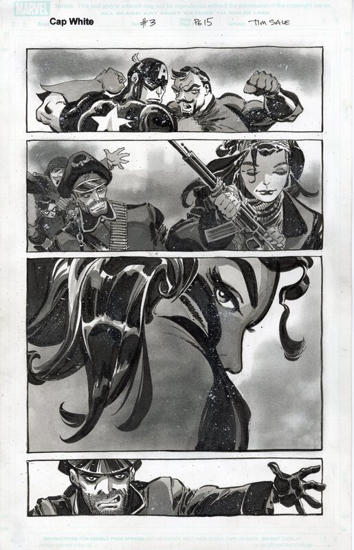 Tim Sale, Captain America - White #3p15 - Planche originale