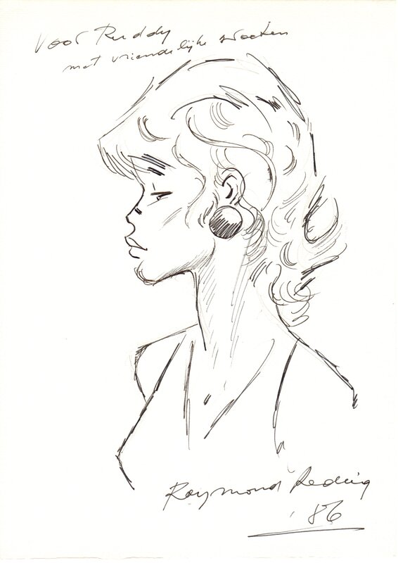Raymond Reding - Dédicace - Sketch