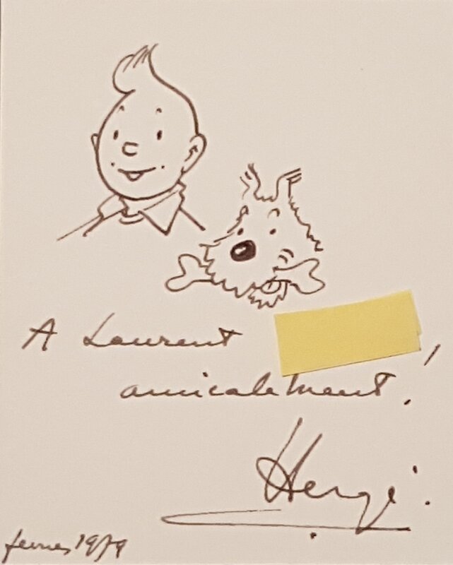 Dessin original de Hergé - Sketch