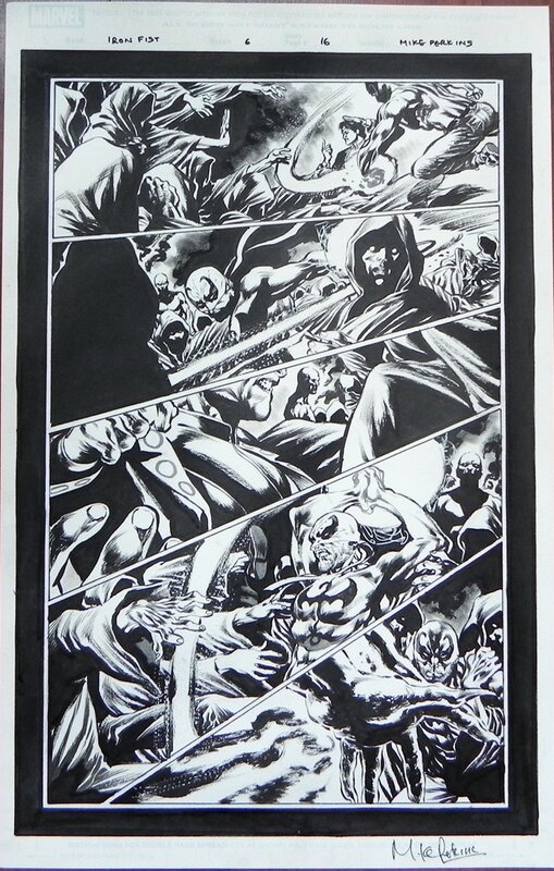 Iron Fist #6  p.16 par Mike Perkins - Planche originale