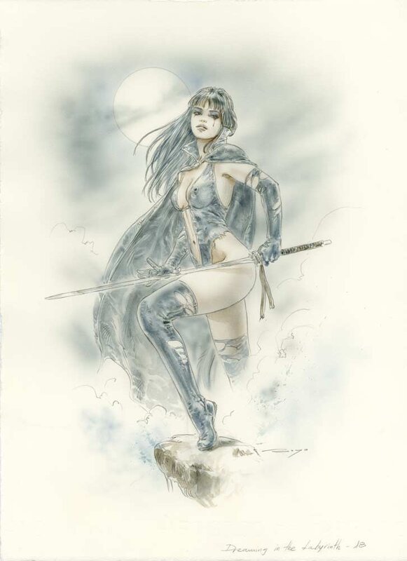 Luis Royo, Dreaming in the Labyrinth 18 - Original Illustration