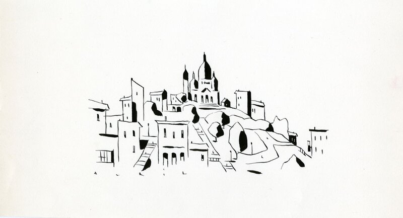 Montmartre par François Avril - Illustration originale