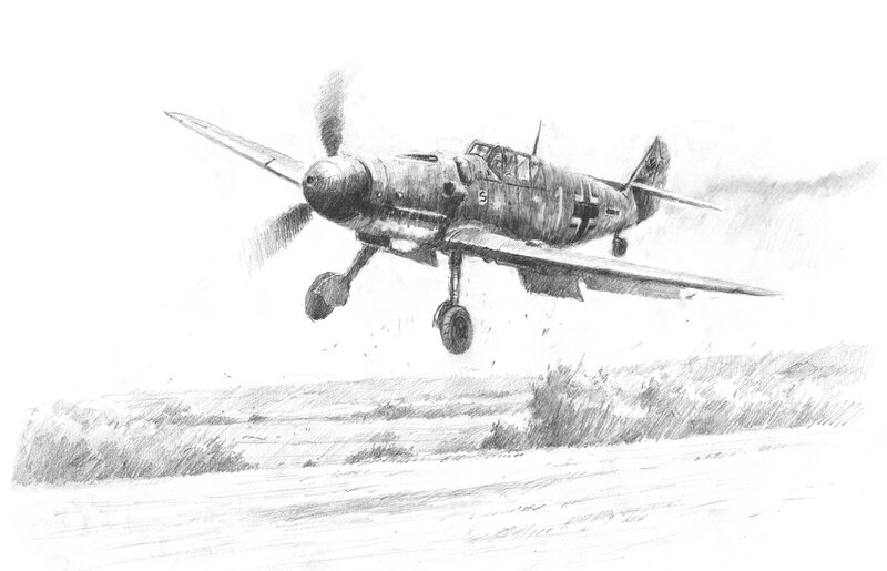 Bf 109 par Lucio Perinotto - Illustration originale