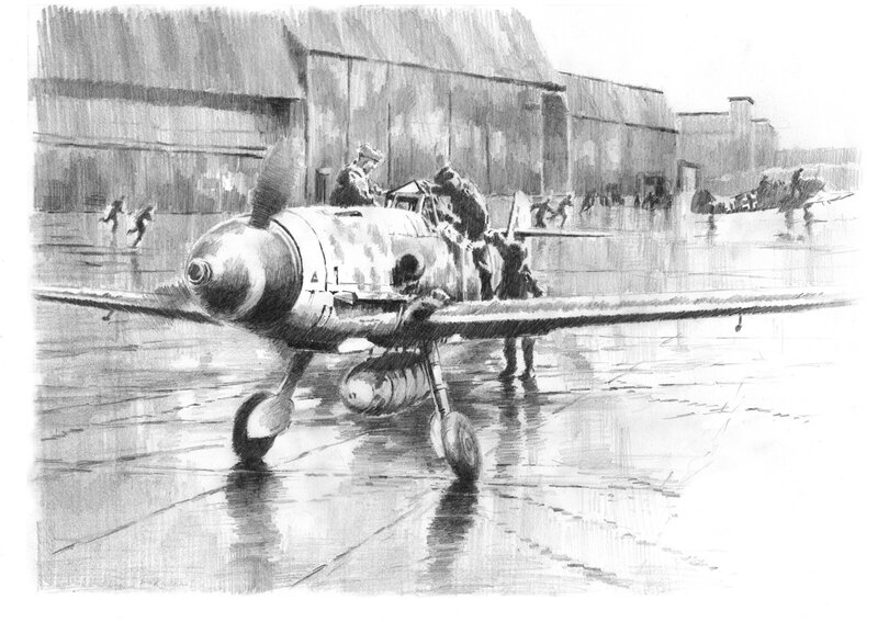 Bf 109G-6 par Lucio Perinotto - Illustration originale