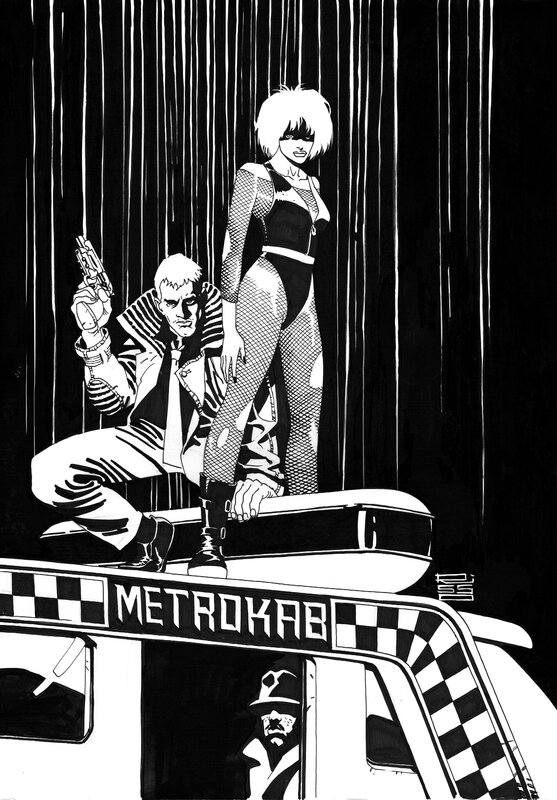 Blade Runner by Eduardo Risso, Phillip K.Dick, Riddley scott - Original Illustration