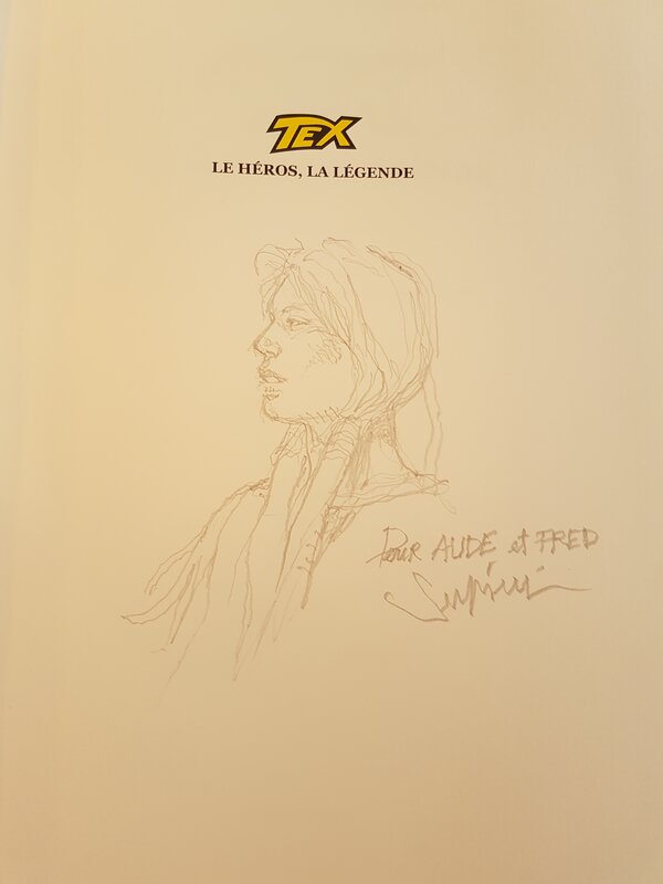 Dédicace de Serpieri dans TT Tex - Sketch