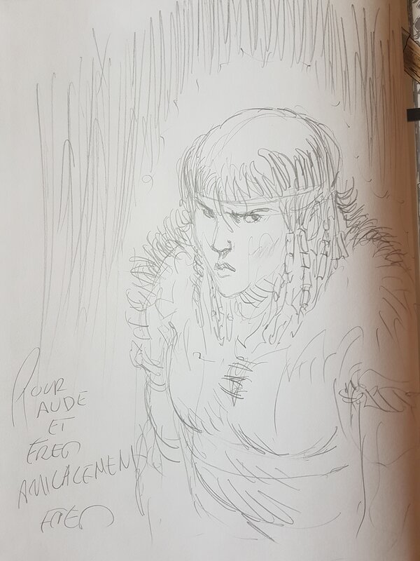 Dédicace de Vignaux dans Les mondes de Thorgal - Kriss de Valnor tome 7 - Sketch