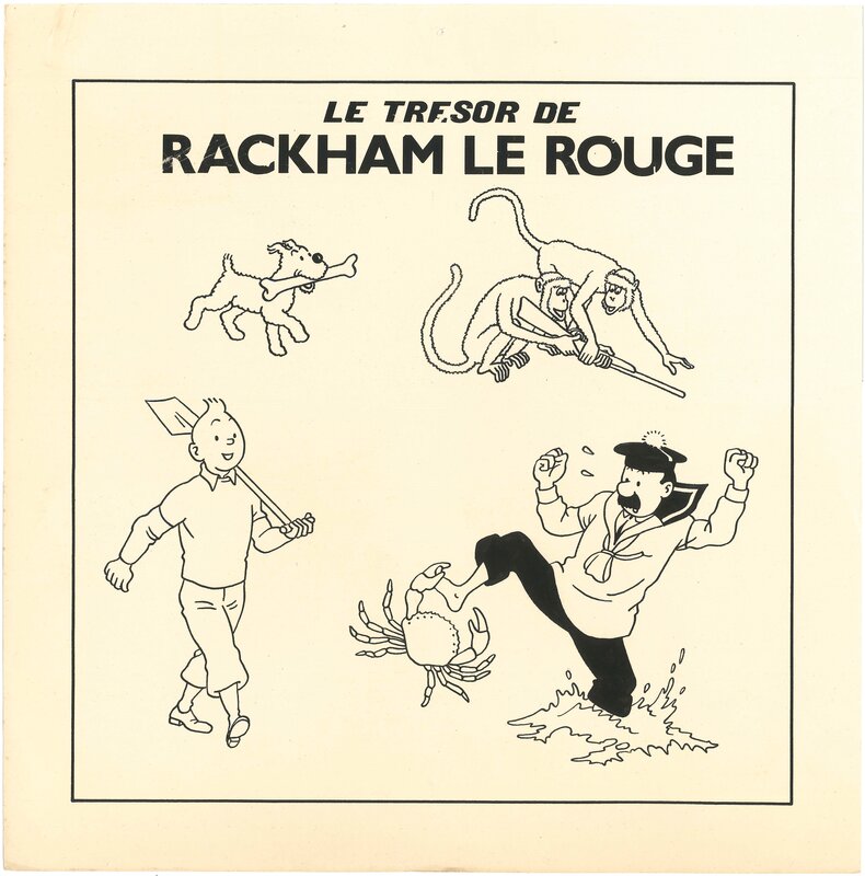 Studios Hergé, Tintin, Le Trésor de Rackham le Rouge - dessin pour produit dérivé - Illustration originale