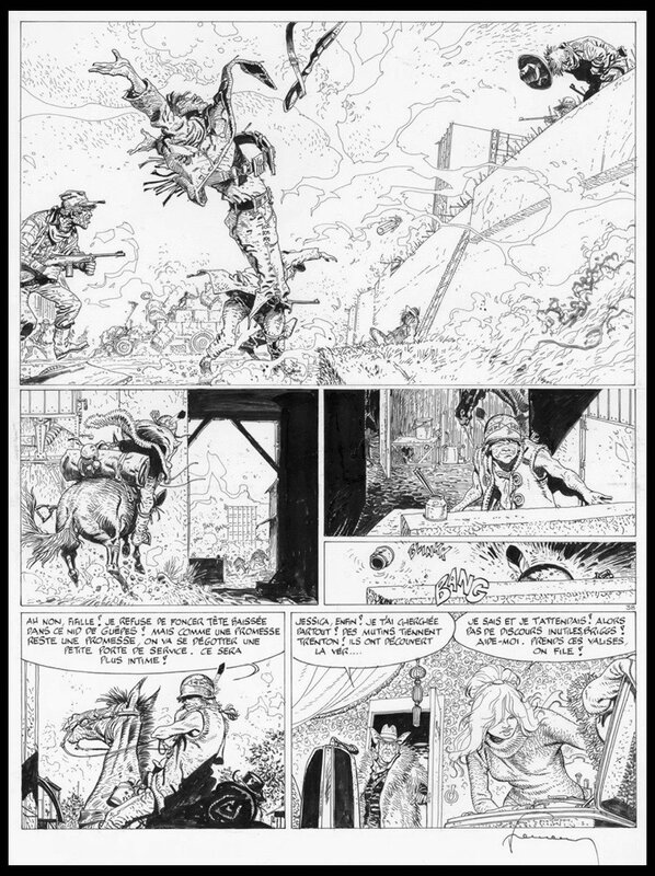 Hermann, 1979 - Jeremiah #3: Les Héritiers sauvages - Pg. 38 - Planche originale