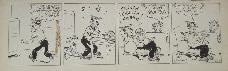 Jim Raymond, Chic Young, Blondie - strip  26/06/1964 - Comic Strip