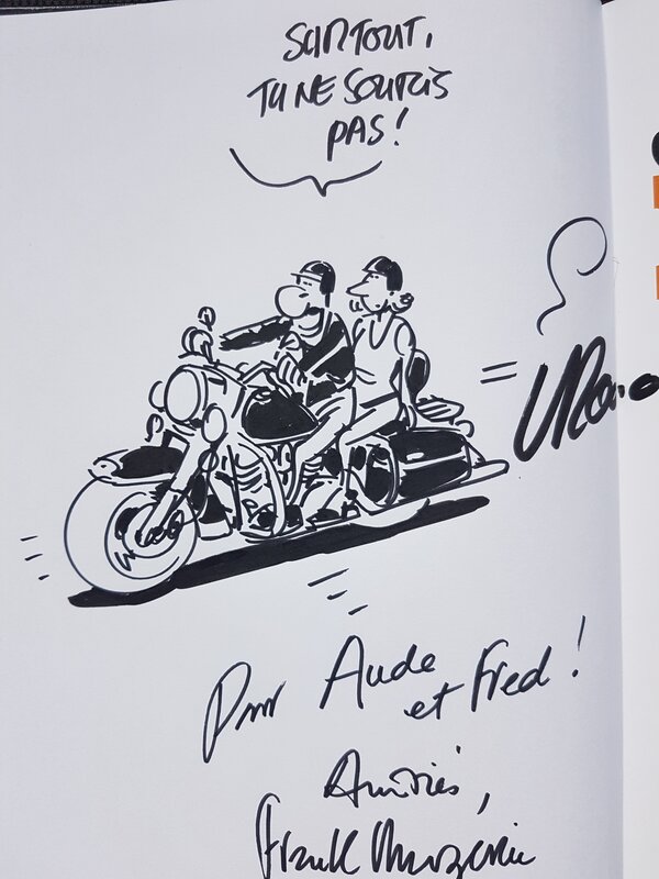Dédicace de Margerin dans Je veux une harley tome 1 - Dédicace