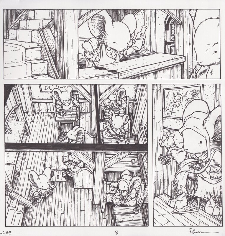 David Petersen, Mouse Guard - Legends of the Guard v03 #02 pg8 - Planche originale