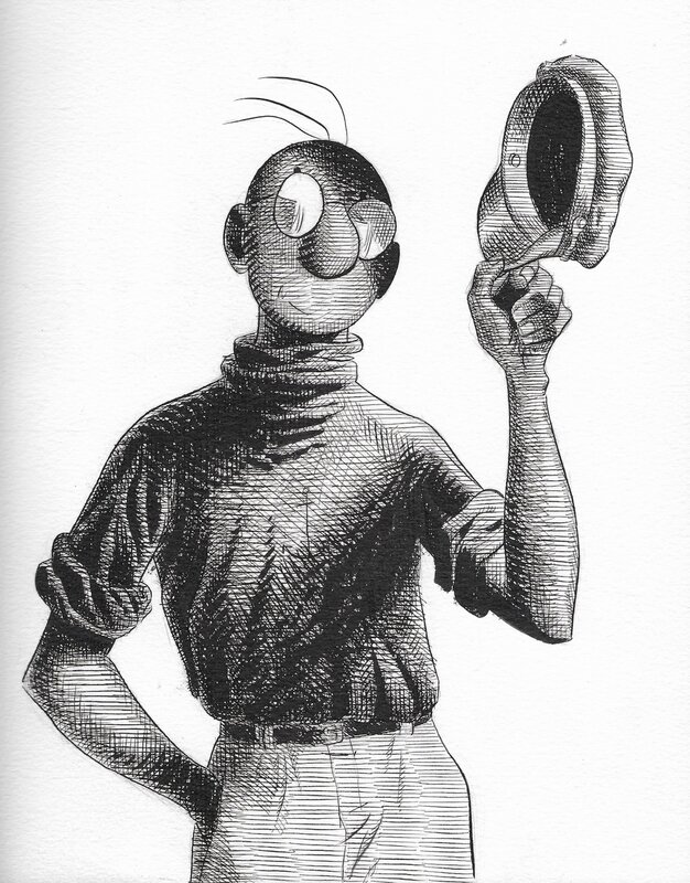 Frank Le Gall, Théodore Poussin vous salue bien! - Illustration originale