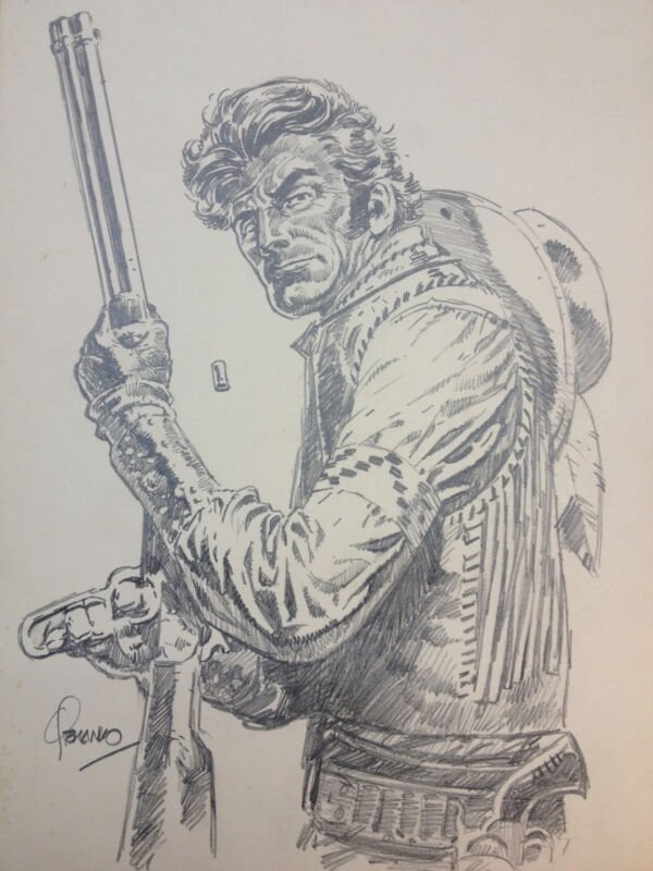 Jim Steranko, Bounty on Wildcat (prelim) - Original Illustration