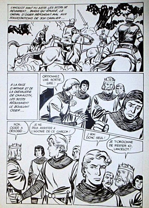 J Liera, La horde sauvage, planche 10 - Lancelot n°11 (Mon journal) - Planche originale