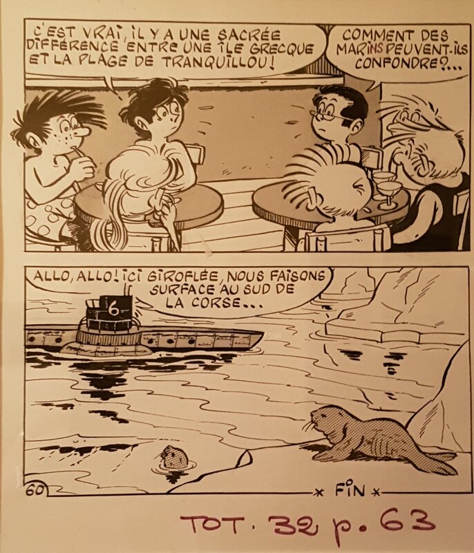 Jacques Tabary, Planche Totoche poche n°33 - Planche originale