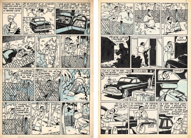 Maurice Tillieux, Félix Cambrioleur - Planches 4 et 5 - Comic Strip