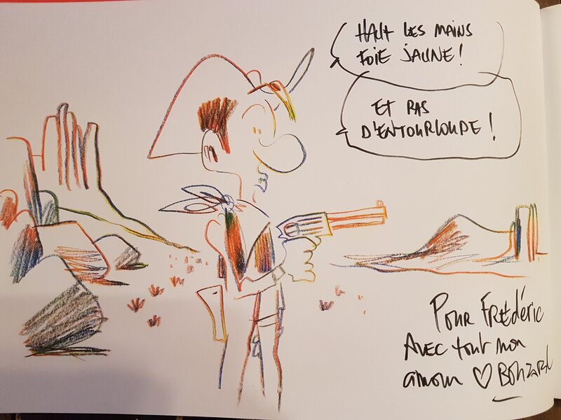 Dédicace de Bouzard dans Lucky Luke vu par-tome 2-Jolly Jumper ne répond plus TT - Sketch