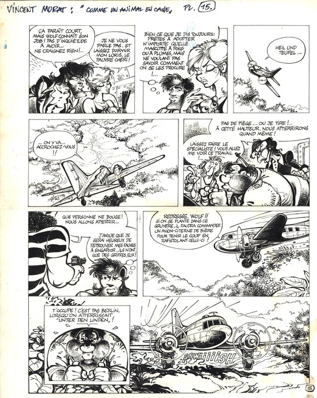 Frank Pé, Terence, Jean-Marie Brouyère, Vincent Murat - Comme un animal en cage - Planche originale