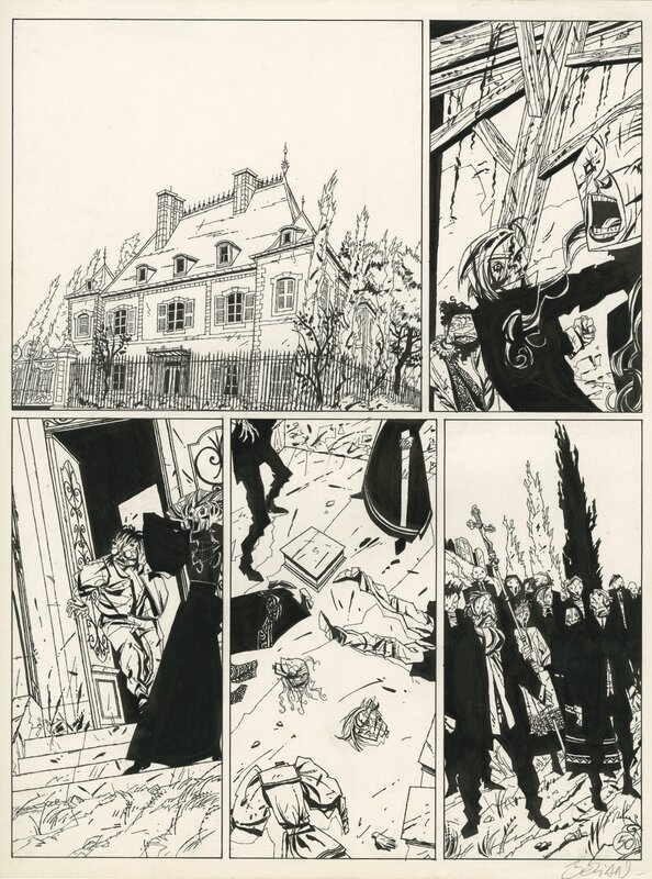 Adam Sarlech par Frédéric Bézian - Planche originale