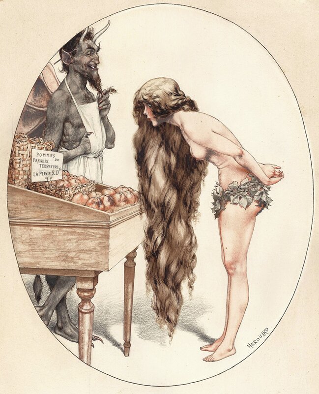 Chéri Hérouard, Si Eve revenait... ou l'impossible péché - Original Illustration