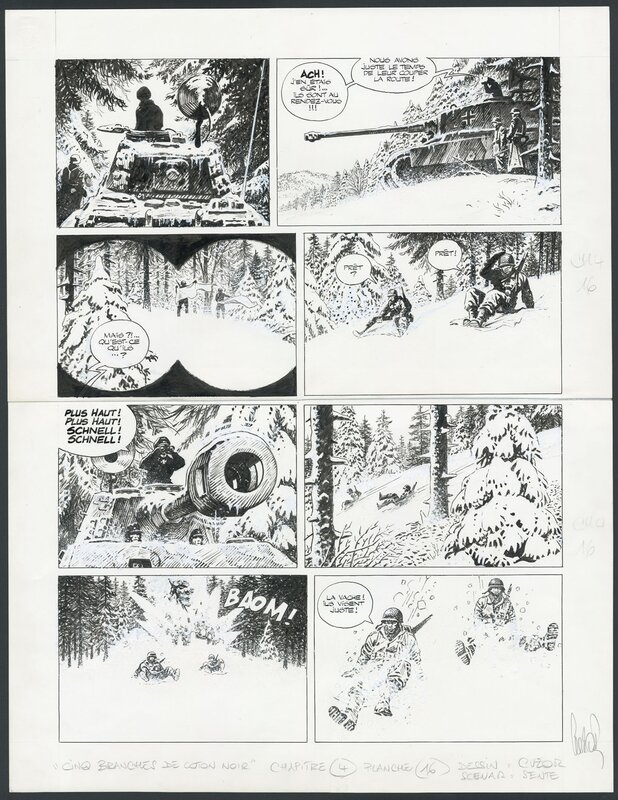 Steve Cuzor, Yves Sente, 5 Branches de Coton Noir, planche originale 142 - Comic Strip