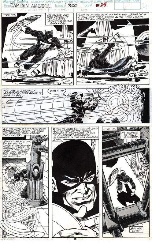 Mark D. Bright, Kieron Dwyer, Don Hudson, Captain America 360 P25 - Planche originale