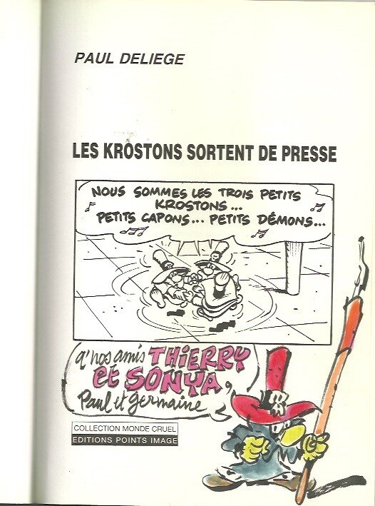 Les krostons par Paul Deliège - Dédicace