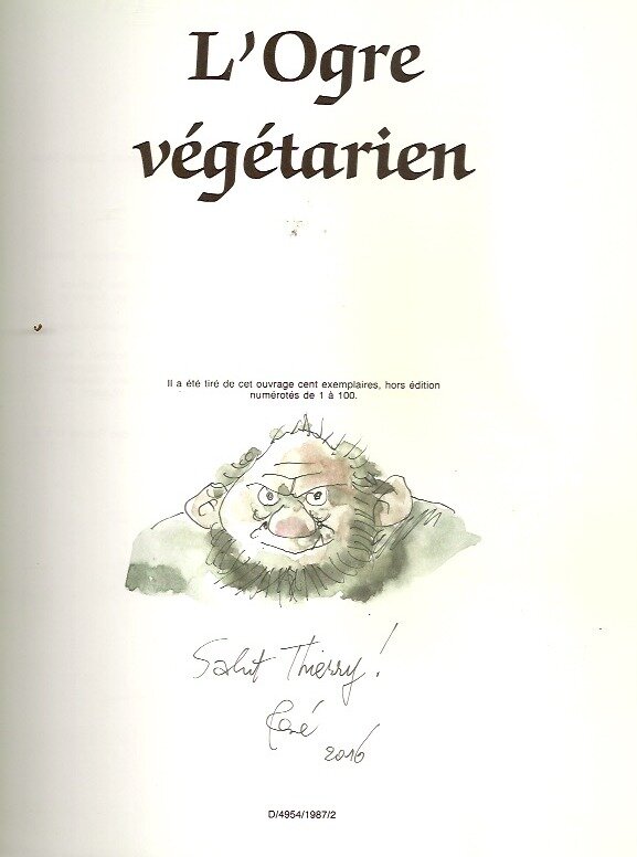 L ogre vegetarien par René Hausman - Dédicace