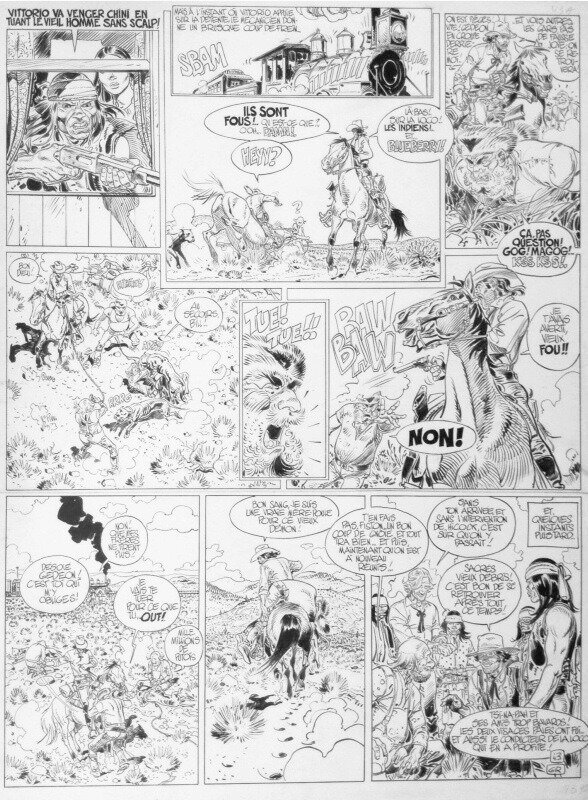 Jean Giraud, Jean-Michel Charlier, Blueberry - La Longue Marche - Planche originale