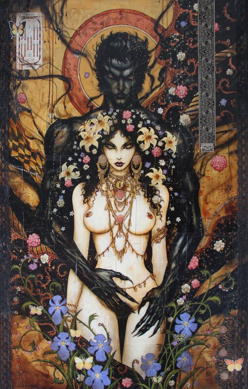 For sale - Olivier Ledroit, Paladium - Le Grand Dieu Pan de Machen - Original Illustration