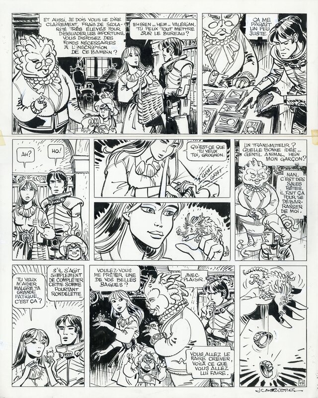 Jean-Claude Mézières, Valérian Tome 17 Planche 48 - Planche originale