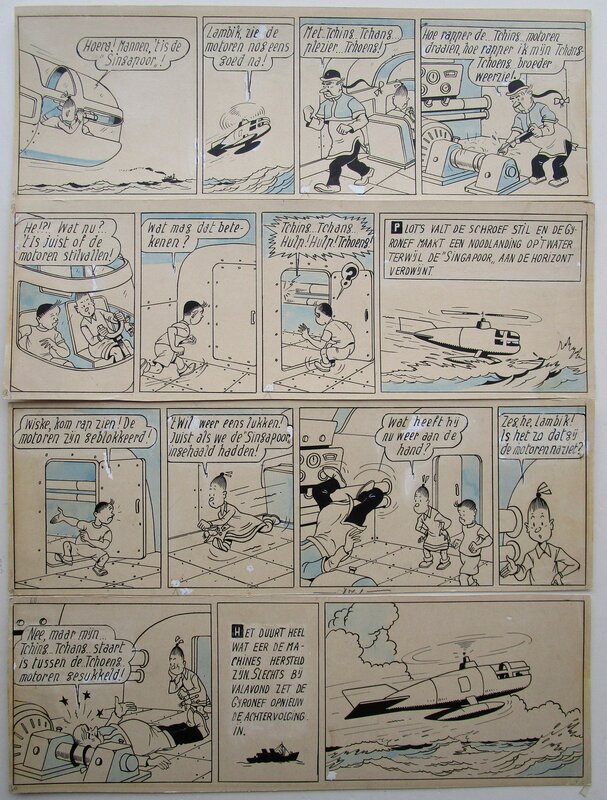 De witte uil par Willy Vandersteen - Planche originale
