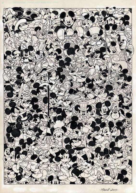 Vitale Mangiatordi, MICKEY  MOUSE 90 years - Original Illustration