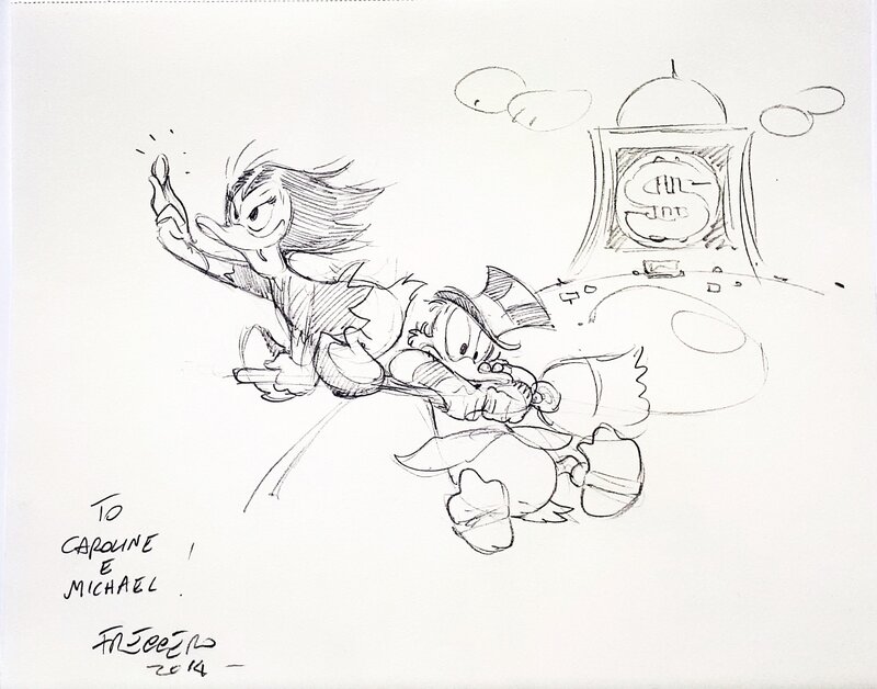 Andrea Freccero, Magica de Spell and Scrooge.Mc Duck - Sketch