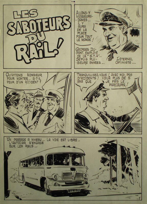 Claude-Henri Juillard, Claude Pascal, Les Saboteurs du Rail - Planche originale