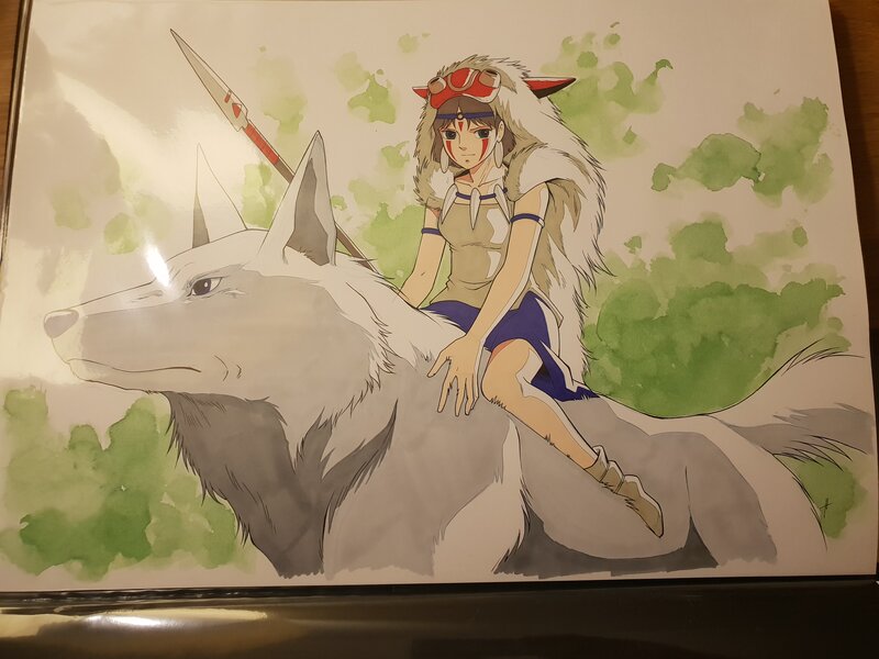 Jérôme Alquié, Princesse mononoke par Jérôme alquie - Illustration originale