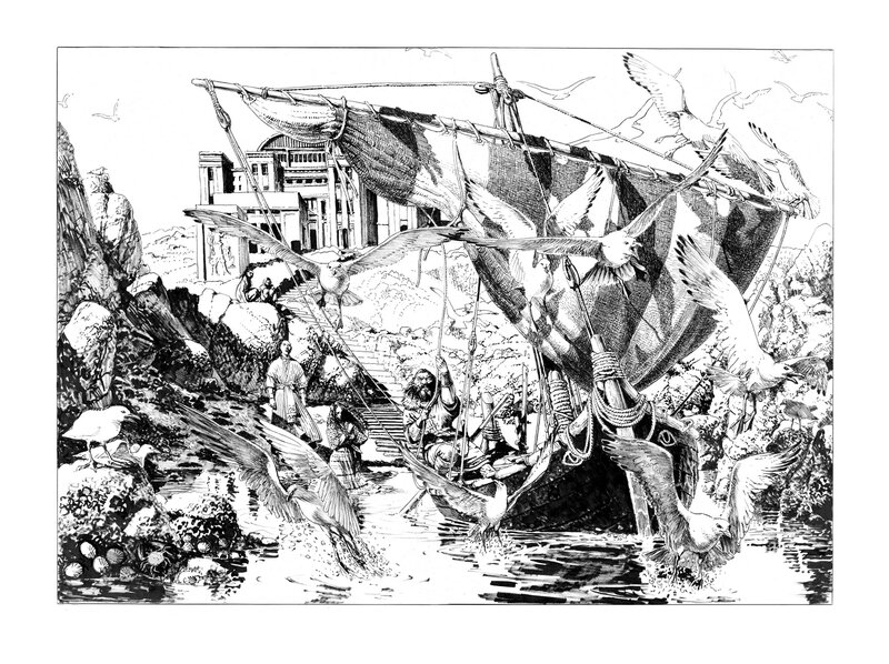 Igor Kordey, L'histoire Secrète - Akileos Departure - Original Illustration