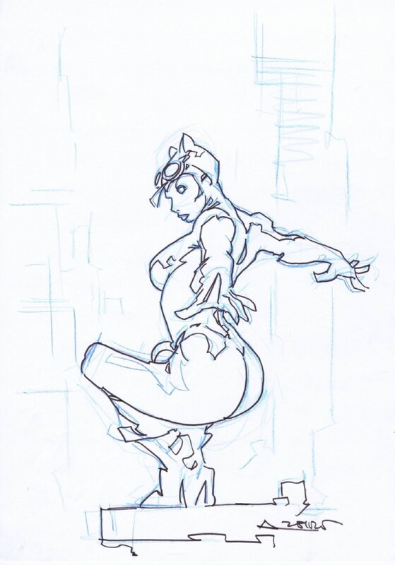 Catwoman par Azpiri - Œuvre originale
