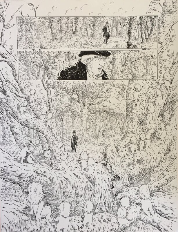 François Gomès, Brocéliande t7 le hetre du voyageur p05 - Planche originale